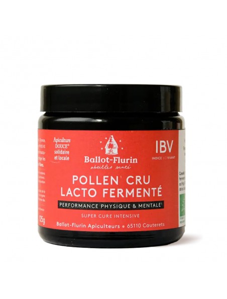 Image principale de Pollen Cru Lacto Fermenté Bio - Performances Physiques et Mentales 125g - Ballot-Flurin