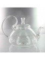 Image de Glass infuser "Simbad" with its integrated metal gooseneck teapot via Baiser du Dragon Fleur de thés - White Tea, Jasmine, Rose and Flower