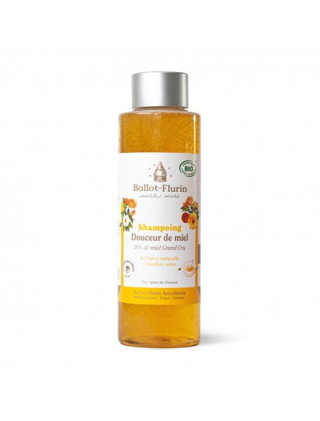 Image principale de Shampoing Douceur de miel - 30% de miel Grand Cru 250 ml - Ballot-Flurin