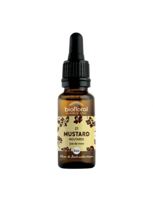Image de Mustard Moutarde n°21 - Tristesse et Mélancolie Bio aux fleurs de Bach 20 ml - Biofloral depuis Achetez les produits Biofloral à l'herboristerie Louis