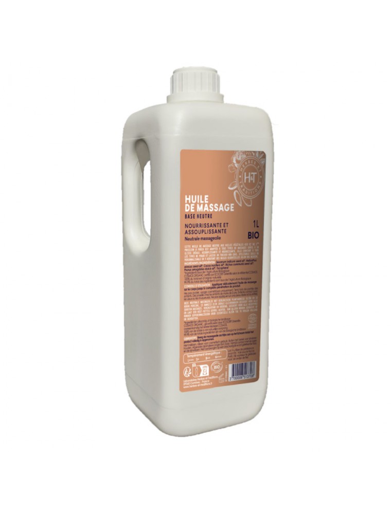 Image principale de la modale pour Huile de Massage Bio - Base Neutre 1 Litre - Herbes et Traditions