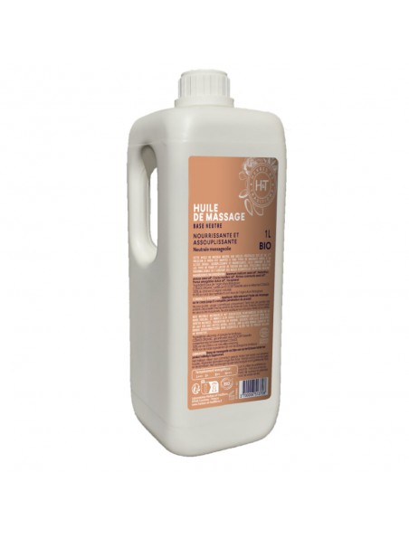 Image principale de Huile de Massage Bio - Base Neutre 1 Litre - Herbes et Traditions