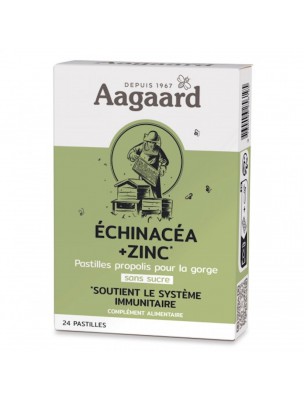 Image de Pastilles Propenlentum Echinacéa Zinc Sans Sucre - Soin de la Gorge 24 Pastilles - Aagaard depuis Bain de Bouche Propolis - Soin de la Bouche 50 ml - Aagaard