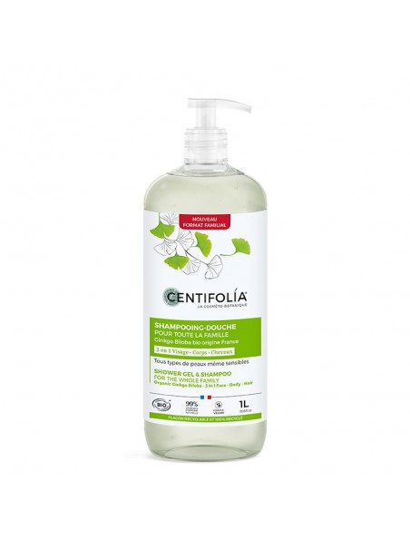 Achetez Shampooing-Douche pour toute la Famille Bio - 3 en 1 Visage, Corps et Cheveux 1 Litre - Centifolia à l'herboristerie Louis Image principale de Shampooing-Douche pour toute la Famille Bio - 3 en 1 Visage, Corps et Cheveux 1 Litre - Centifolia