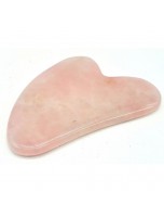Image de Gua Sha Palme de Massage Quartz Rose - Soin de la Peau 8 cm depuis Produits de massage naturels - Un bien-être au naturel