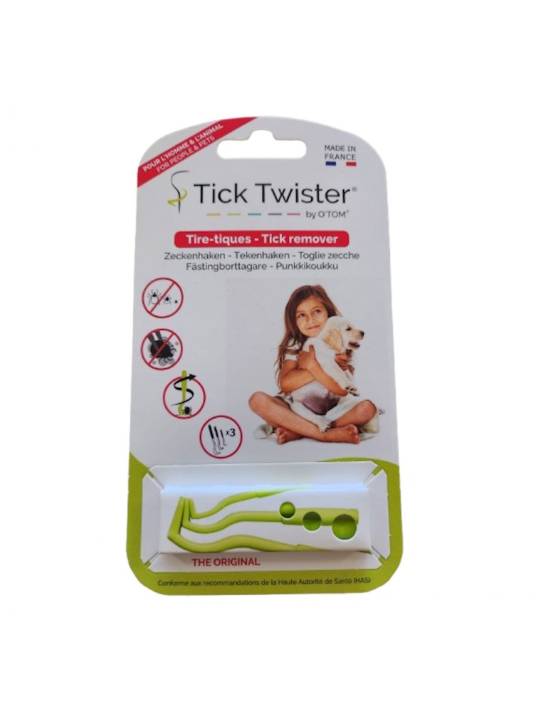 Image principale de la modale pour Tick Twister Crochets à tiques O'Tom verts - 3 crochets - AniBio