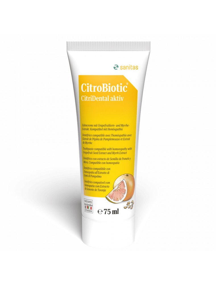 Image principale de la modale pour Citridental - Dentifrice Crème 75ml - Citridermal