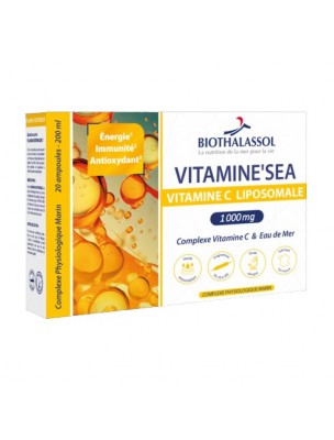 Image de Vitamine'Sea - Vitamine C Liposomale 20 Ampoules de 10 ml - Biothalassol depuis Achetez les nouvelles tisanes arrivées à l'herboristerie Louis