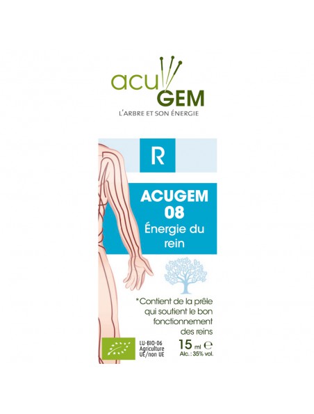 Achetez Acugem n°08 Bio - Energie du Rein 15 ml - Alphagem à l'herboristerie Louis Image principale de Acugem n°08 Bio - Energie du Rein 15 ml - Alphagem