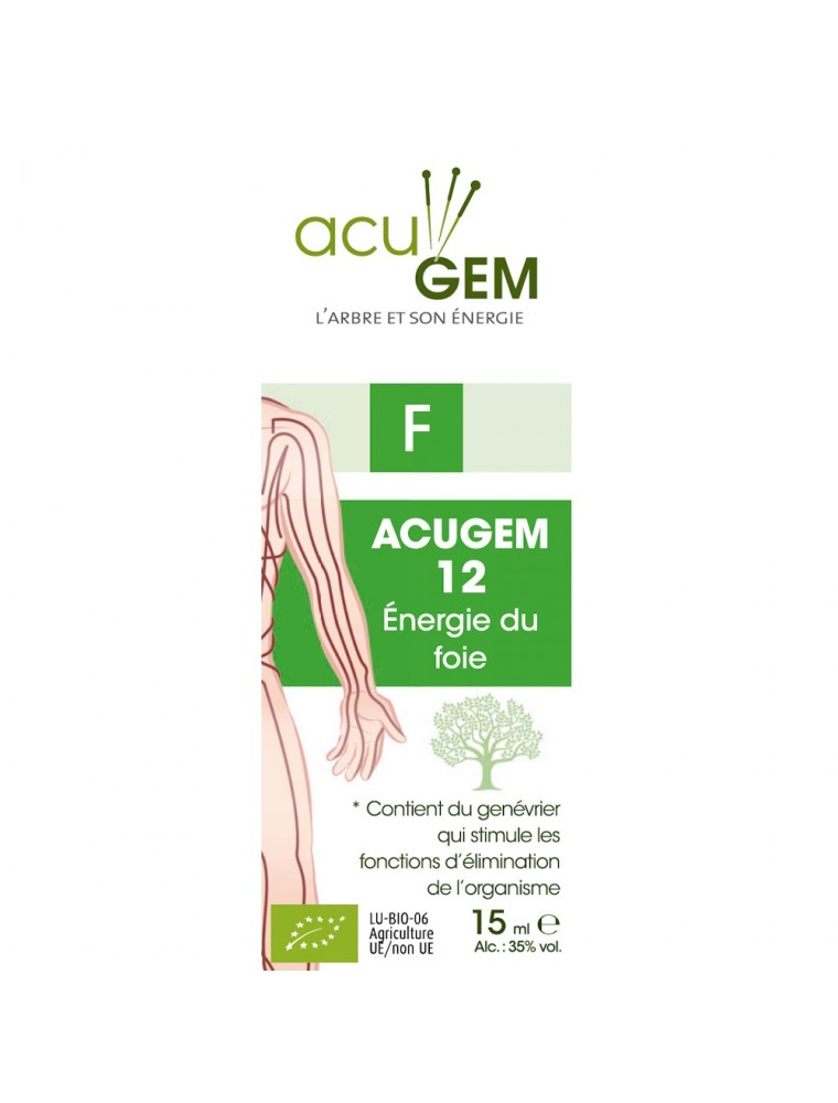 Image principale de la modale pour Acugem n°12 Bio - Energie du Foie 15 ml - Alphagem