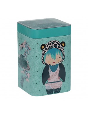 Image de Boîte à thé New Little Geisha Petrol pour 100 g de thé depuis Théière Boule Rouge Faïence 750 ml - Marque - Filtre amovible