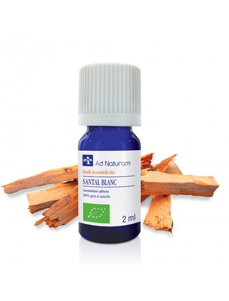 Achetez Santal Blanc Bio - Huile essentielle de Santalum album 2 ml - Ad Naturam à l'herboristerie Louis Image principale de Santal Blanc Bio - Huile essentielle de Santalum album 2 ml - Ad Naturam