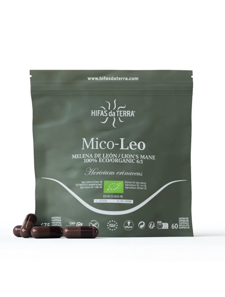 Image principale de la modale pour Mico-Leo Bio - Immunité et Tonus Recharge de 60 capsules - Hifas Da Terra