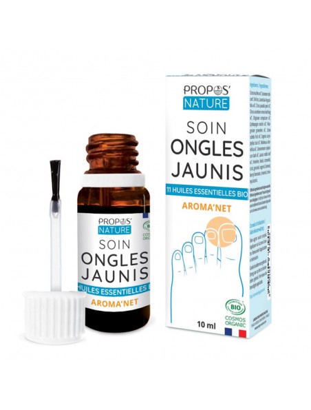 Achetez Soin Ongles Jaunis Bio Aroma'Net - Soin aux Huiles Essentielles 10 ml - Propos Nature à l'herboristerie Louis Image principale de Soin Ongles Jaunis Bio Aroma'Net - Soin aux Huiles Essentielles 10 ml - Propos Nature