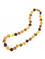 Image de Collier d'Ambre Adulte -  Demi-Lune Mix 45 cm - Baltic Way depuis Colliers d'Ambre pour enfants : soulagez les dents de Bébé