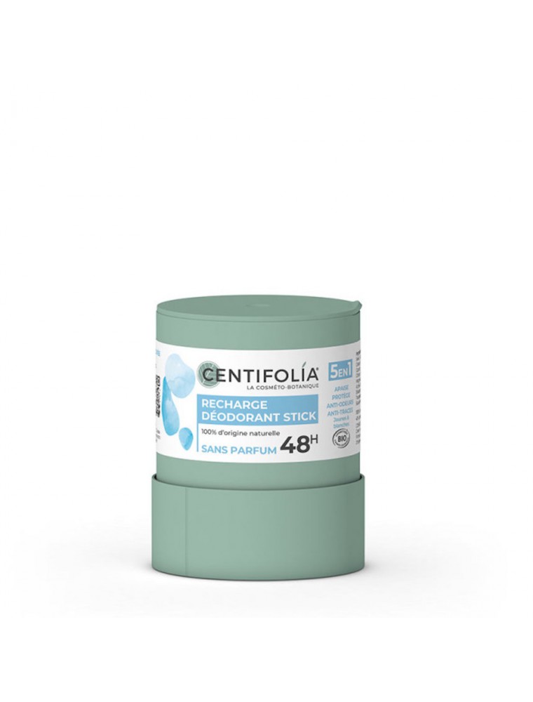 Image principale de la modale pour Recharge Déodorant Stick Rechargeable Sans Parfum Bio - Soin du Corps 50g - Centifolia