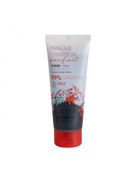 Achetez Masque Charbon Purifiant Bio - Soin du Visage 75 ml - Lady Green à l'herboristerie Louis Image principale de Masque Charbon Purifiant Bio - Soin du Visage 75 ml - Lady Green