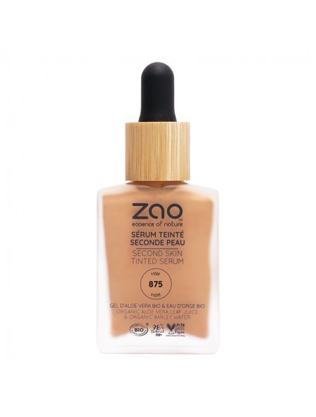 Image principale de Sérum Teinté Seconde Peau Bio - Halé 875 30 ml - Zao Make-up