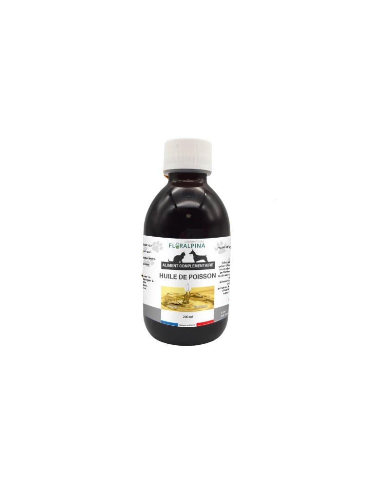 Image principale de la modale pour Huile de Poisson - Souplesse et Vitalité des Chiens et Chats 200 ml - Floralpina