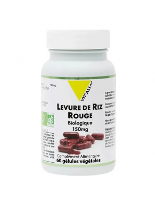 Image de Levure de Riz rouge 150mg Bio - Cholestérol 60 gélules végétales - Vit'all+ depuis Achetez les nouvelles tisanes arrivées à l'herboristerie Louis