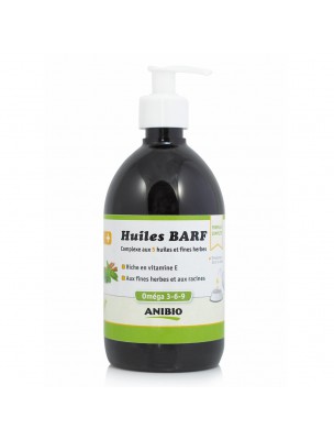 Image de Barf Huiles - Santé Générale des Chats et des Chiens 500 ml - AniBio depuis Achetez les produits AniBio à l'herboristerie Louis
