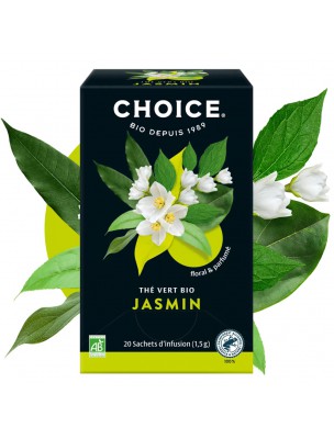Image de Jasmin Bio - Thé Vert 17 sachets - Choice depuis Achetez les nouvelles tisanes arrivées à l'herboristerie Louis