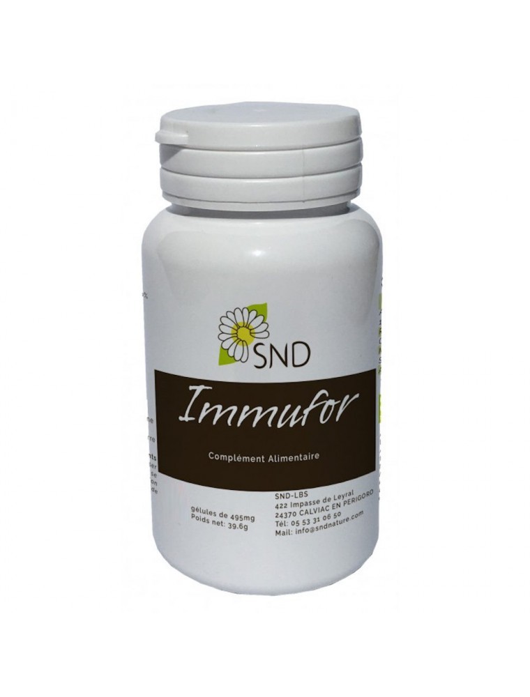 Image principale de la modale pour Immufor - Immunité 80 gélules - SND Nature