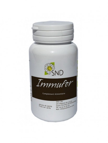 Achetez Immufor - Immunité 80 gélules - SND Nature à l'herboristerie Louis Image principale de Immufor - Immunité 80 gélules - SND Nature