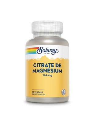 Image de Citrate de Magnésium - Stress et Sommeil 90 capsules - Solaray depuis Houblon Bio - 120 gélules - Purasana