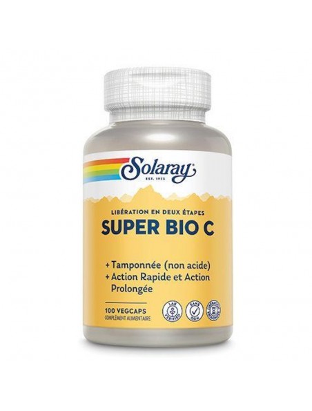 Image principale de Super Bio C tamponnée - Vitamine C 100 capsules - Solaray