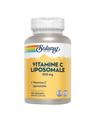 Image de Vitamine C liposomale 500 mg - Tonus 100 capsules végétales- Solaray depuis Achetez les produits Solaray à l'herboristerie Louis (2)