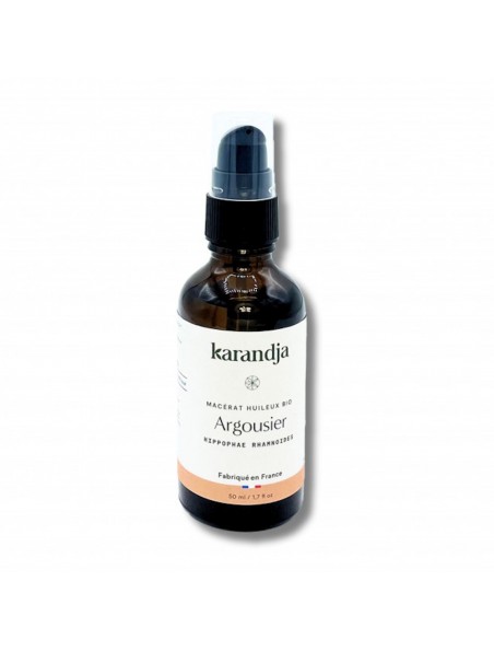 Achetez Argousier Bio - Macerât Huileux d'Hippophae Rhamnoides 50 ml - Karandja à l'herboristerie Louis Image principale de Argousier Bio - Macerât Huileux d'Hippophae Rhamnoides 50 ml - Karandja
