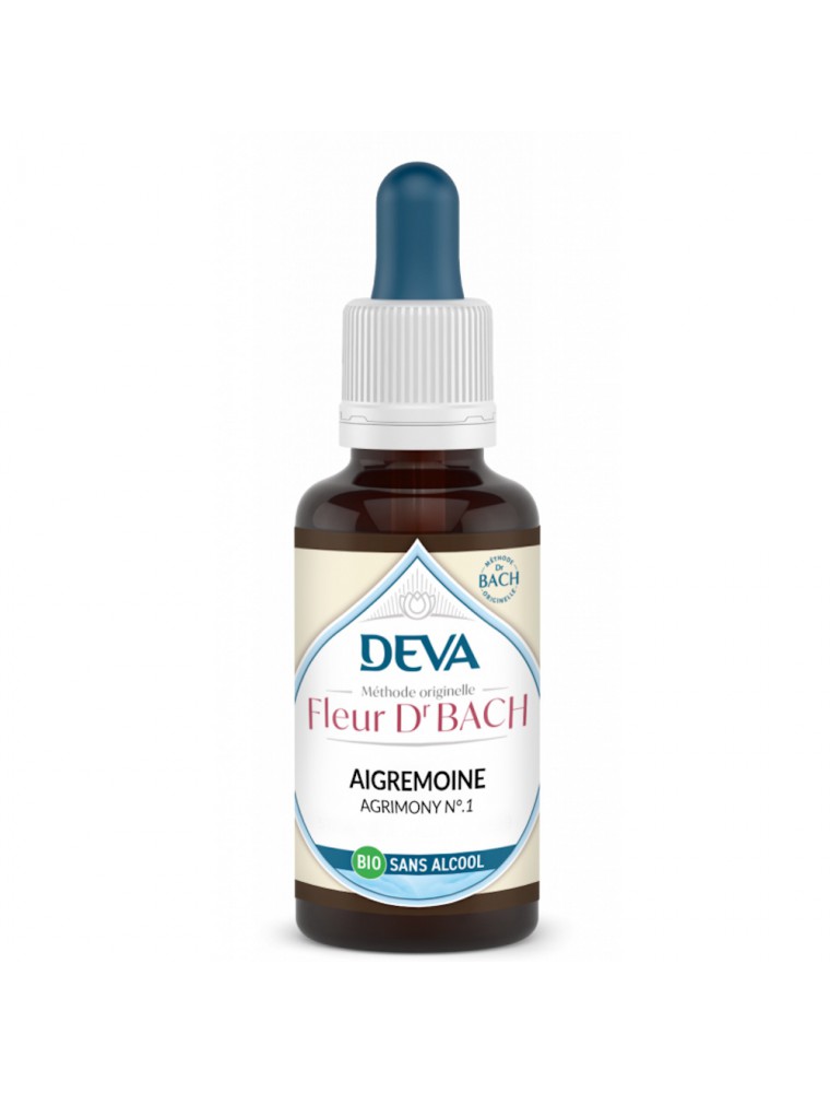 Image principale de la modale pour Aigremoine Sans Alcool Bio - Joie et acceptation de soi Elixir Floral de Bach 30 ml - Deva