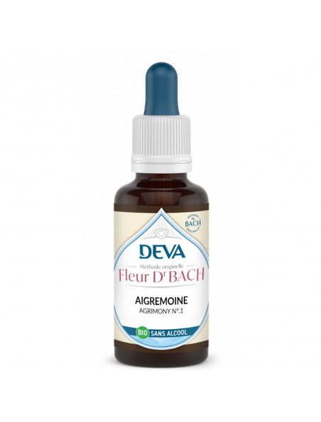 Achetez Aigremoine Sans Alcool Bio - Joie et acceptation de soi Elixir Floral de Bach 30 ml - Deva à l'herboristerie Louis Image principale de Aigremoine Sans Alcool Bio - Joie et acceptation de soi Elixir Floral de Bach 30 ml - Deva