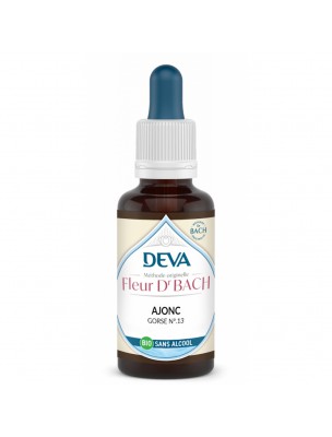 Image de Ajonc Sans Alcool Bio - Espoir et Force de la volonté Elixir Floral de Bach 30 ml - Deva depuis Commandez les produits Deva à l'herboristerie Louis