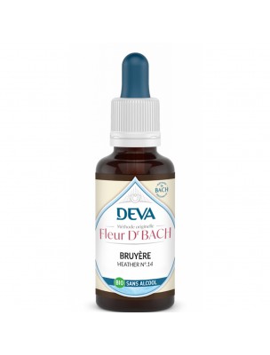 Image de Bruyère Sans Alcool Bio - Altruisme et Ecoute Elixir Floral de Bach 30 ml - Deva depuis Commandez les produits Deva à l'herboristerie Louis