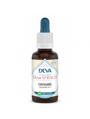 Image de Centaurée Sans Alcool Bio - Volonté et Force de caractère Elixir Floral de Bach 30 ml - Deva depuis Commandez les produits Deva à l'herboristerie Louis