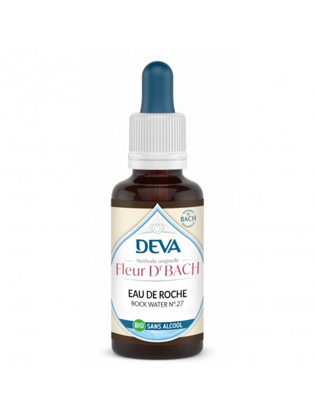 Achetez Eau de Roche Sans Alcool Bio - Largesse d'esprit et Adaptabilité Élixir Floral de Bach 30 ml - Deva à l'herboristerie Louis Image principale de Eau de Roche Sans Alcool Bio - Largesse d'esprit et Adaptabilité Élixir Floral de Bach 30 ml - Deva