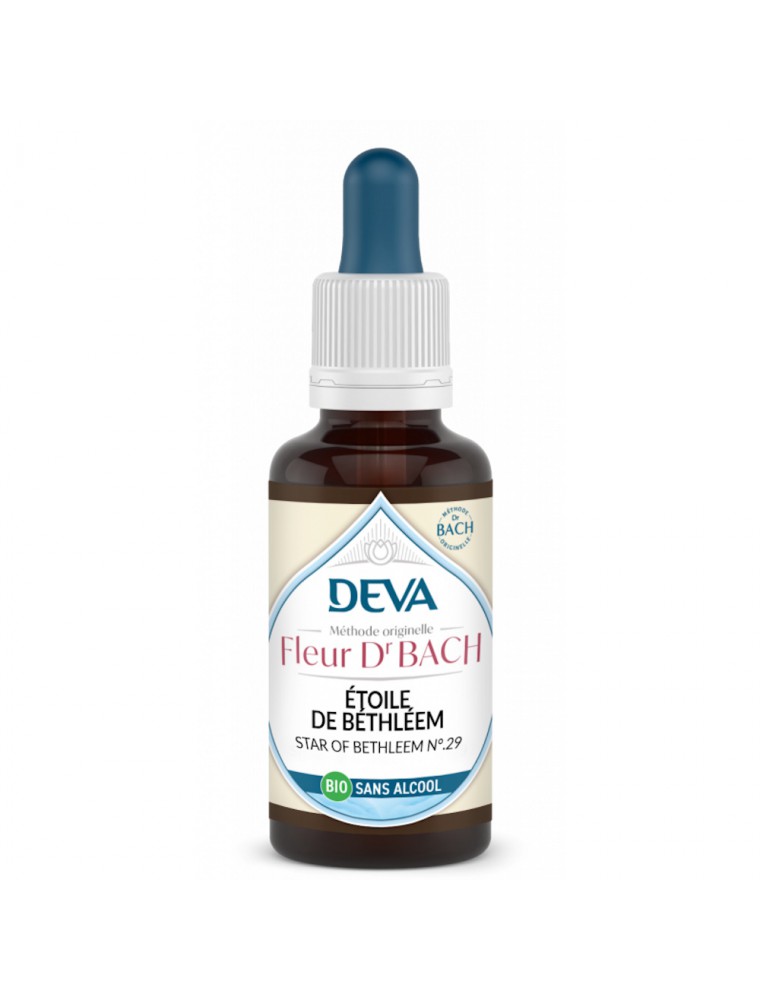Image principale de la modale pour Étoile de Bethléem Sans Alcool Bio - Paix et Réconfort Élixir Floral de Bach 30 ml - Deva
