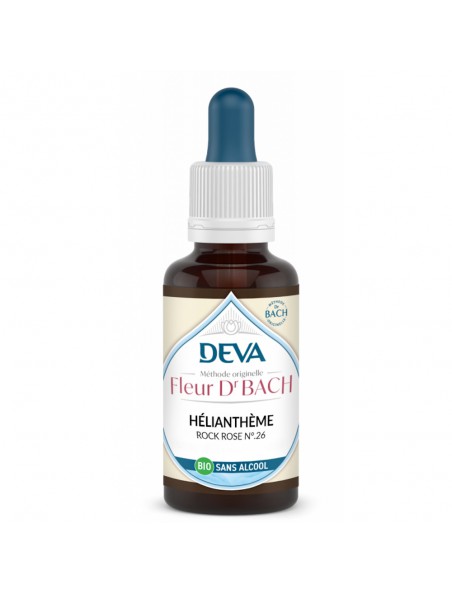 Achetez Hélianthème Sans Alcool Bio - Courage et Force morale Élixir Floral de Bach 30 ml - Deva à l'herboristerie Louis Image principale de Hélianthème Sans Alcool Bio - Courage et Force morale Élixir Floral de Bach 30 ml - Deva