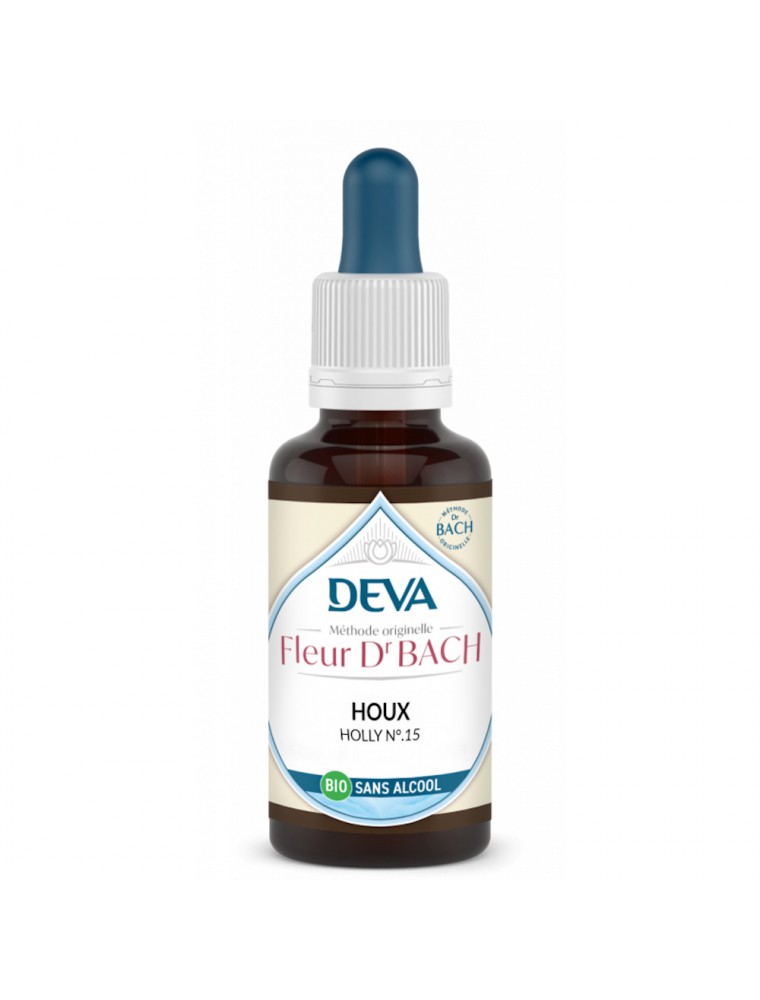 Image principale de la modale pour Houx Sans Alcool Bio - Amour sincère et Pardon Élixir Floral de Bach 30 ml - Deva