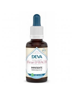 Image de Impatiente Sans Alcool Bio - Douceur et Patience Élixir Floral de Bach 30 ml - Deva depuis Achetez les produits Deva à l'herboristerie Louis (3)
