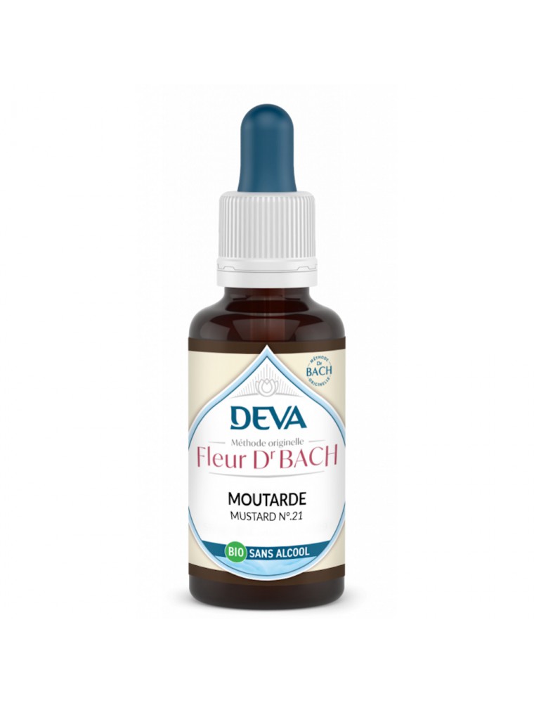 Image principale de la modale pour Moutarde Sans Alcool Bio - Sérénité et Joie Élixir Floral de Bach 30 ml - Deva