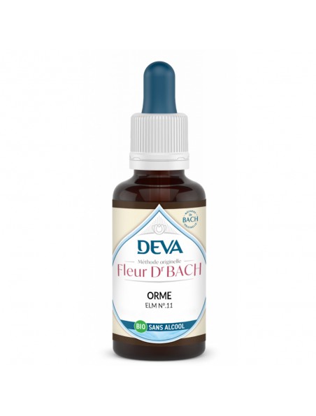 Achetez Orme Sans Alcool Bio - Force et Perfection Élixir Floral de Bach 30 ml - Deva à l'herboristerie Louis Image principale de Orme Sans Alcool Bio - Force et Perfection Élixir Floral de Bach 30 ml - Deva