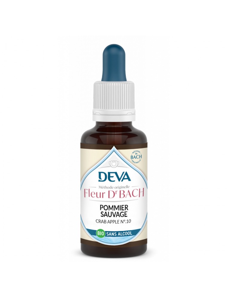 Image principale de la modale pour Pommier sauvage Sans Alcool Bio - Sentiment de pureté Élixir Floral de Bach 30 ml - Deva