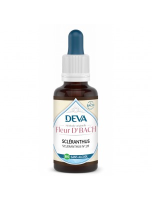 Image de Scléranthus Sans Alcool Bio - Résolution et Esprit de décision Élixir Floral de Bach 30 ml - Deva depuis Commandez les produits Deva à l'herboristerie Louis