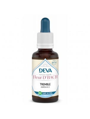 Image de Tremble Sans Alcool Bio - Courage et Volonté Élixir Floral de Bach 30 ml - Deva depuis Commandez les produits Deva à l'herboristerie Louis