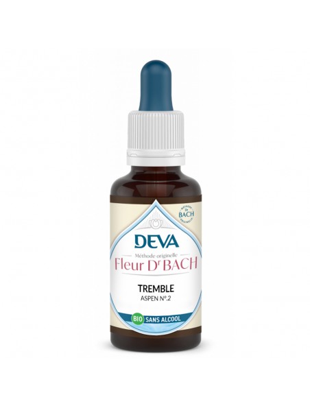 Achetez Tremble Sans Alcool Bio - Courage et Volonté Élixir Floral de Bach 30 ml - Deva à l'herboristerie Louis Image principale de Tremble Sans Alcool Bio - Courage et Volonté Élixir Floral de Bach 30 ml - Deva