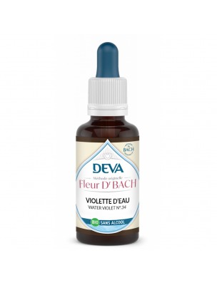 Image 74950 supplémentaire pour Violette d'eau Sans Alcool Bio - Amabilité et Humilité Élixir Floral de Bach 30 ml - Deva