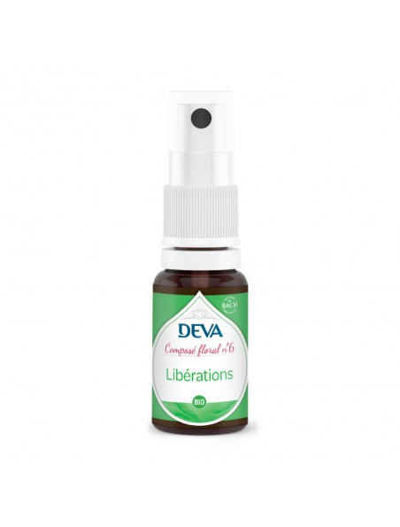 Achetez Libérations Bio - Changement d'Habitude Composé floral n°6 Spray de 15 ml - Deva à l'herboristerie Louis Image principale de Libérations Bio - Changement d'Habitude Composé floral n°6 Spray de 15 ml - Deva